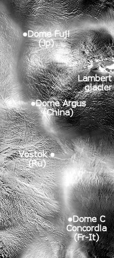 View of the high Antarctic plateau