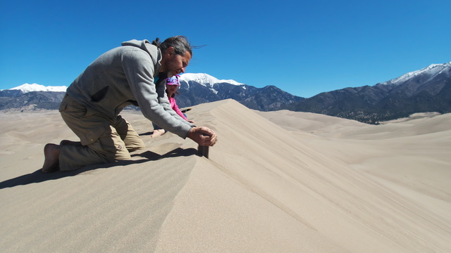 [20190503_092439_SandDunes.jpg]
A demonstration of the angle of repose on sand. It's always time for some physics teaching.