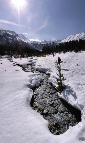 [20060417_ColPerduRiverPano.jpg]
A spring river on the way up the Col Perdu (lost pass).