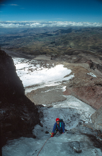 [ChimboIce.jpg]
Well, we managed to find a couple pitches of 80° ice. The rock around is real bad though.