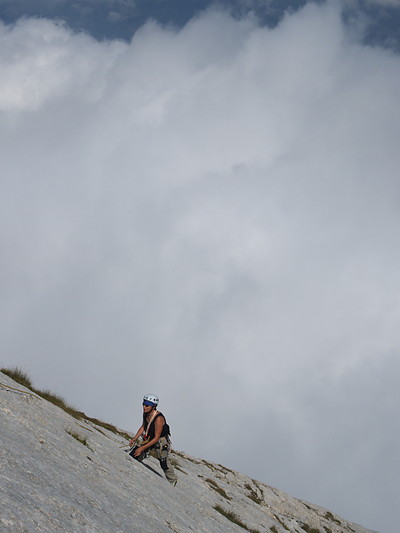 [20100821_111649_GranSassoClessidre.jpg]
Antonella on the upper part of the route.