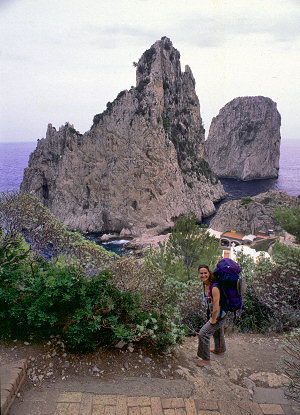 [CapriFaraglione.jpg]
Capri island is a major touristic destination, and it also offers a bit of climbing, like on those two 'faraglione'.