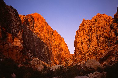 [BlackVelvetCanyon.jpg]
Black Velvet canyon at sunrise. The Prince of Darkness is in the shade and the column of Epinephrine is between sun and shade