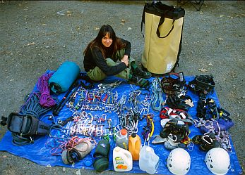 [SalatheBigWallGear.jpg]
Big Wall gear before starting for the Salathé Wall. The food and the poop bag are not there yet.