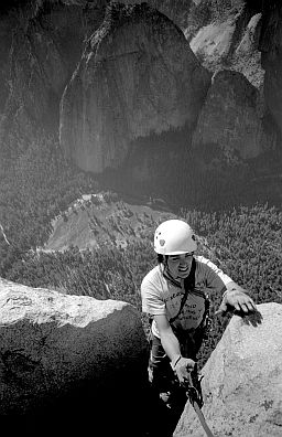 [Salathe_BW04_LastMove.jpg]
Jenny on the very last move of the route. The Cathedral appears so tiny in the background...