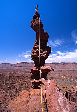 [CorkscrewV.jpg]
Jenny on the totally demented Corkscrew summit of Ancient Art.