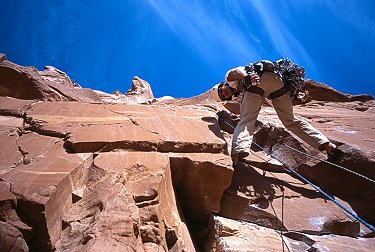 [Moses_HangingPitch1.jpg]
That's me shamelessly hanging on the first 5.11 pitch.