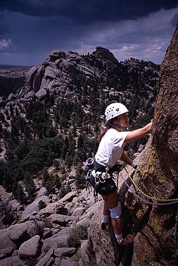 [MRC_Jenny.jpg]
Jenny arriving at the first belay on the MRC.