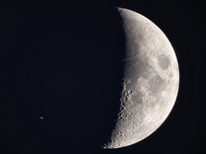 Saturn meeting the moon