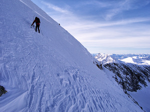 'Pas de la mine' during the traverse of the Taillefer range