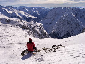 A view down the Ramay valley and the Grand Armet from the summit of the Taillefer