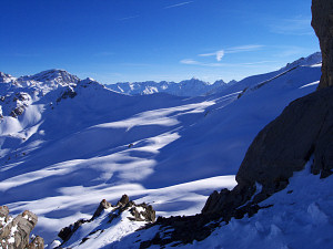 Skiing outside the beaten paths of Serre Chevalier at Cucumelle Grand Pre, I would see a wolf a few seconds after taking this image