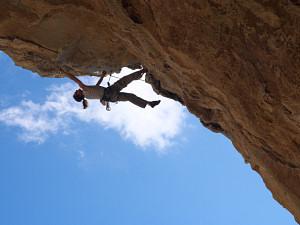 Myself at the end of a 7a at Telendos island