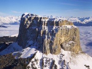 Mt Aiguille in winter