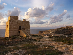 Qawra tower at Dwejra bay