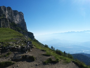 Getting ready to bike down the Arc pass