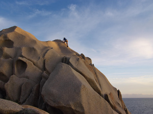 Granite boulder at Capo Testa