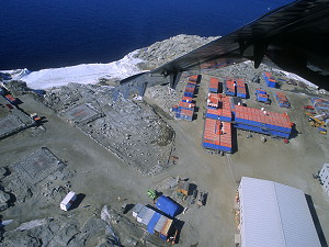 The italian Mario Zuchelli station seen from the air