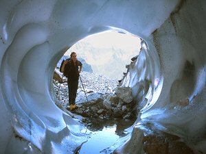 Water carrying tube within the Glacier Noir