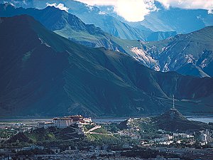 Lhasa and the Potala (residence of the Dalai-Lama)