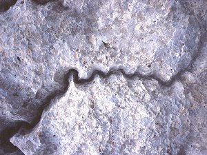 Limestone carved by the rain in Gran Sasso