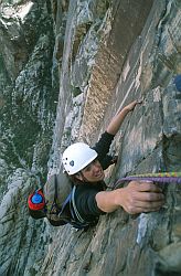 [EpinephrineFace1.jpg]
Jenny on one of the upper pitches of Epinephrine, Red Rocks