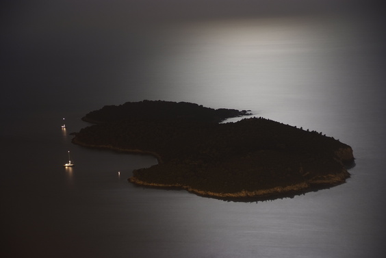 [20070824_210226_LokrumIslandE2.jpg]
Lokrum island at night, with ships anchored nearby. Many legends surround the history of this tiny island, particularly since Benedictine monks were evicted off it long ago. I didn't know those guys were allowed to cast spells. It's a reputed meeting place for lovers (who can swim).