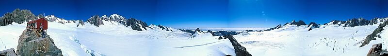 Panorama of Pioneer Hut, New Zealand, 2000